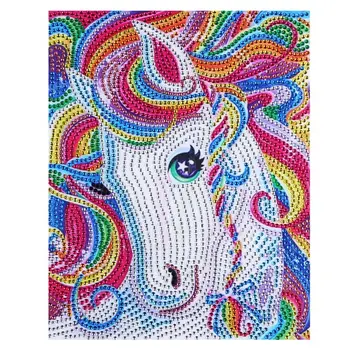 

Colour the horse 5D round Shaped Diamond Painting Embroidery Needlework Rhinestone Crystal Cross Craft Stitch Kit
