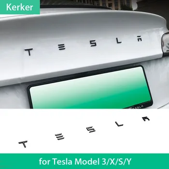 

3D SPACE X Car Stickers for Tesla Model 3 X S Tail Gate Letters Label Decals Letter Logo Automobiles Styling Model Three Sticker