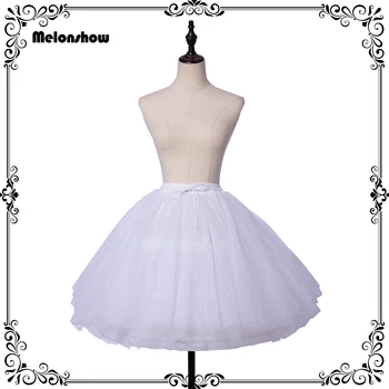 

Menlonshow Lolita Dress Bustle White Women Mini Skirt Underwear Short Bustle Woman Elastic Waist Skirts