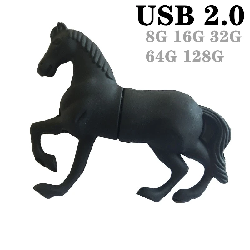 USB флеш накопитель в виде черной лошади 4/8/16/32/64 ГБ|USB флэш-накопители| |