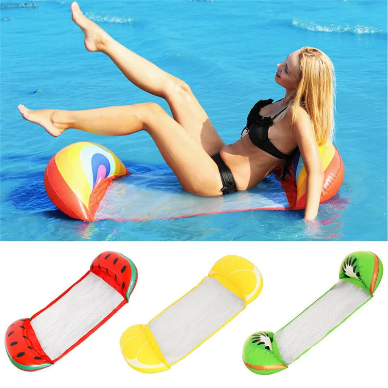 

Summer Inflatable Floating Row Chair Pool Air Mattresses Beach Foldable Swimming Pool Fruit Chair Hammock Water Sports Mattress