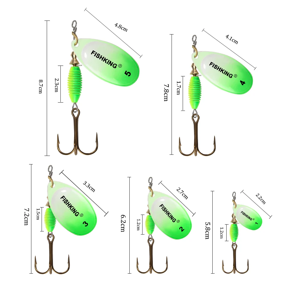 Leurre métallique rigide de haute qualité avec triple hameçon, appât artificiel idéal pour la pêche au brochet, 4/4.8/7/10/14g