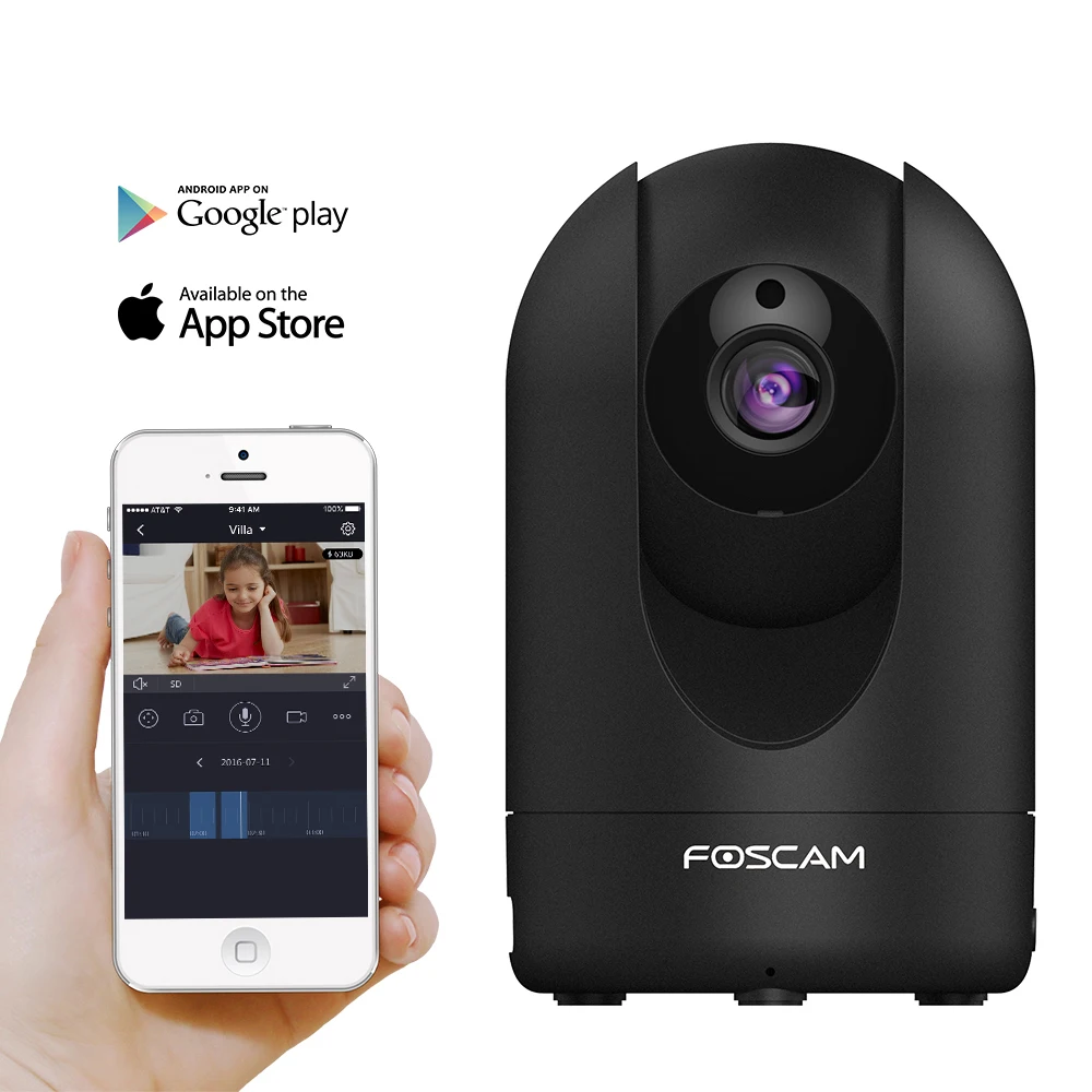 Foscam R2 1080P HD панорамирования и наклона PnP Беспроводной IP Камера с WDR 6x цифровой зум 110 широкий угол обзора Enhanced двухстороннее аудио