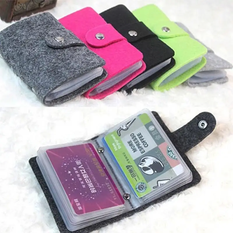 

Unisex 24 Bits Fashion Leather ID Card Case Daily and Business Card Holder Protector Credit Card Passport Wallet for Men Women