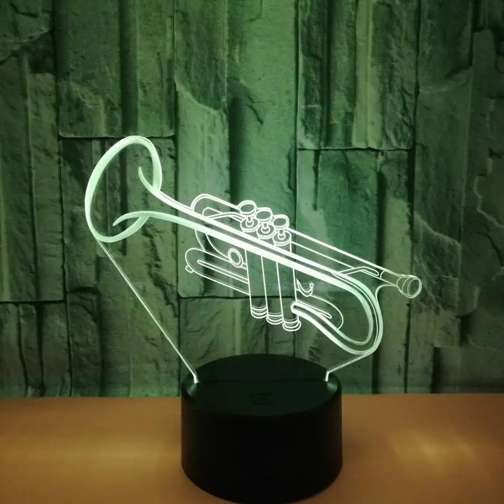 7 цветов акриловая труба LED3D ночник креативные визуальные Музыкальные