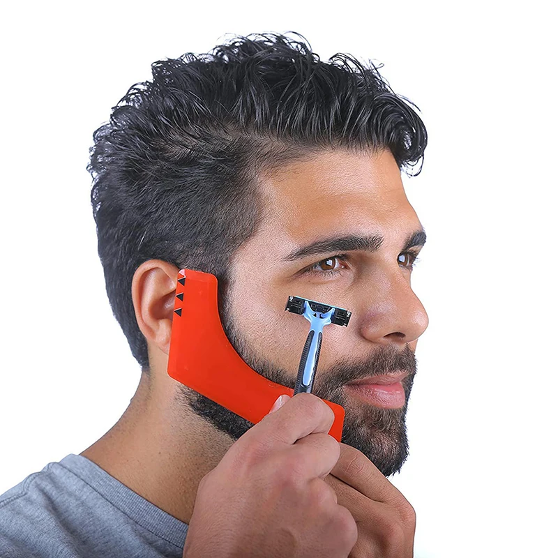 Men Beard Goatee Trimming Comb Shaping Tools Hair Template Stencil Guide Neckline