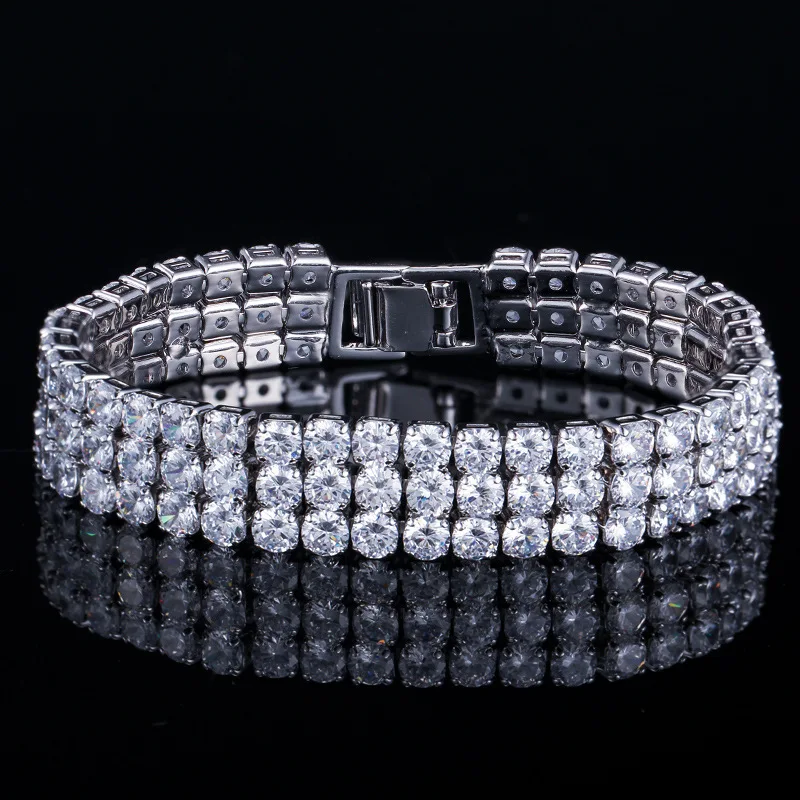 

Fashion High Quality Luxury Bracelet Super Flash Crystal Multi-layer Row Diamond Bracelet For Women's Jewelry