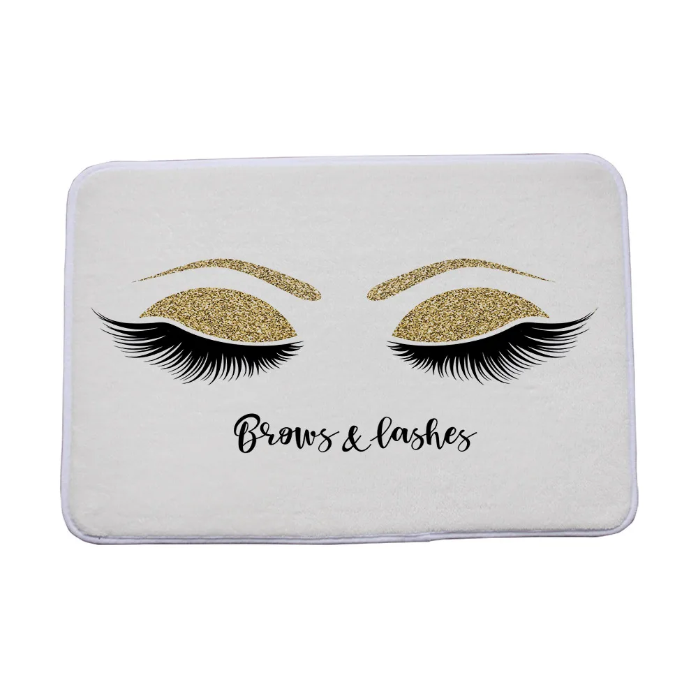  Miracille Popular Eyelashes Printing Style Door Mat Living Room Anti-Slip Carpet Soft Water Absorpt