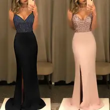 Direct Deal Women Sequins Long Evening Bodycon Party Ball Gown Formal Dress