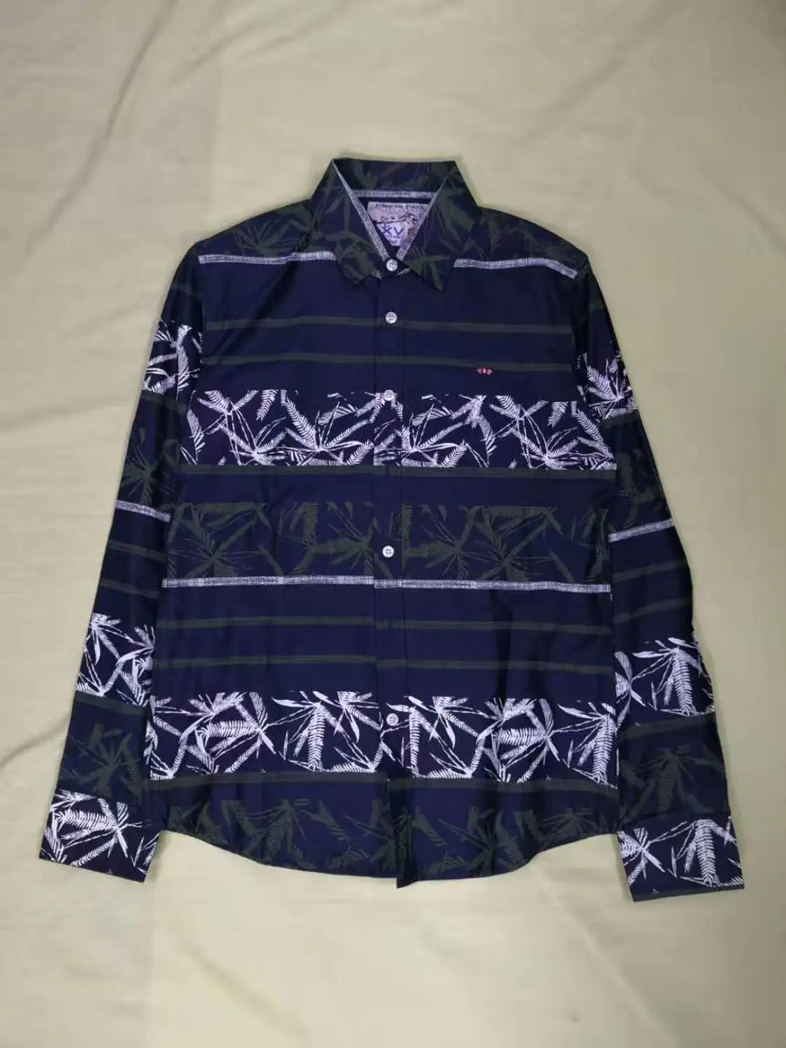 Рубашка с вышивкой, camisa masculina, мужские рубашки с длинным рукавом, хлопок, Social hombre eden park faconnable Сорочки мужские - Цвет: 1