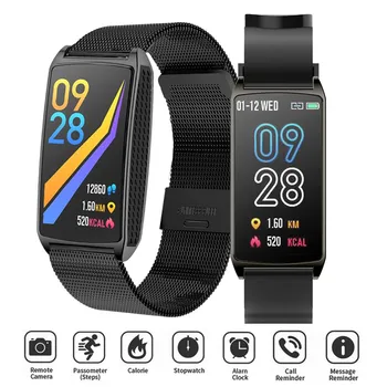 

Smart band Men Women PPG+ECG+HRV Heart Rate Monitor Health Check Bracelet Call Notification Anti-lost Reminder Wristband