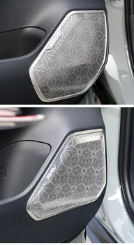 

Suitable 4PCS for Toyota for Rav4 Stainless Steel Door Speaker cover audio decoration frame Modification