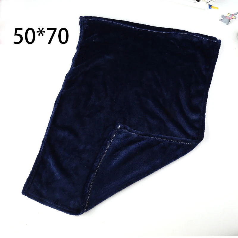 dark blue Одеяло 50X70 см домашний текстиль коралловый флис постельные принадлежности диван зима многоцелевой простыня - Цвет: dark blue