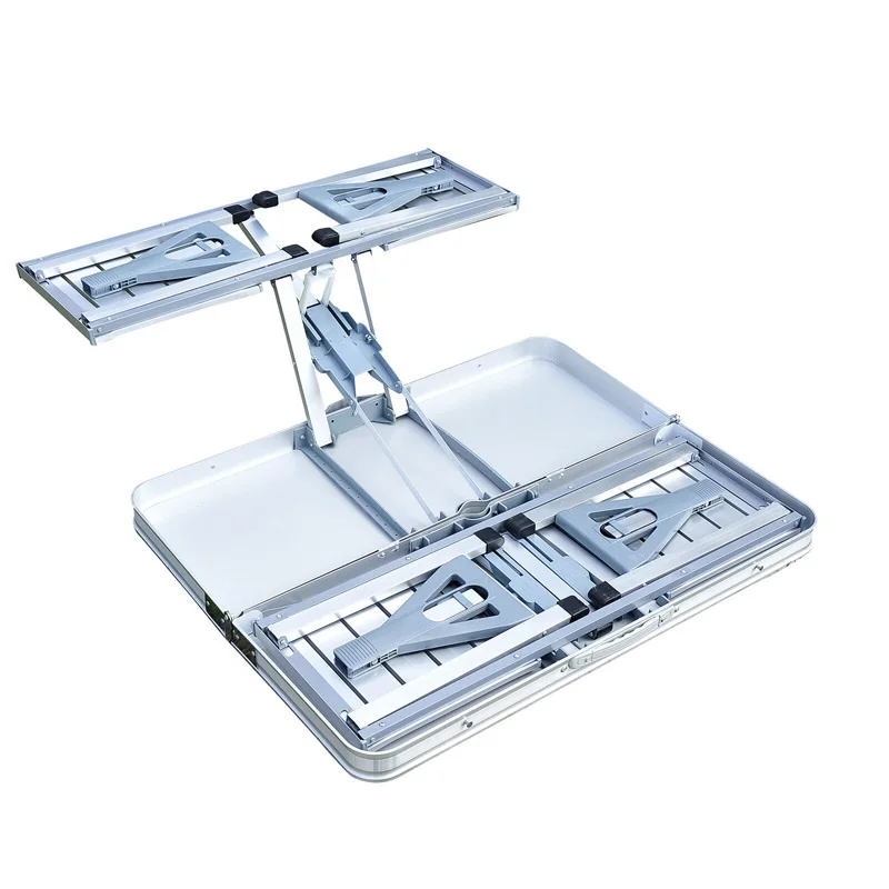 K-star Table Chair Sets Desk Chairs Set Portable Camping Picnic Integrated Folding Outdoor Aluminum Metal Countryside Rectangle