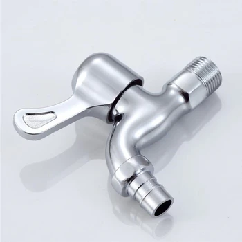 

4 points Zinc Alloy Chrome Plated Quick-opening Faucet Single Cold Water In-wall Washing Machine Tap