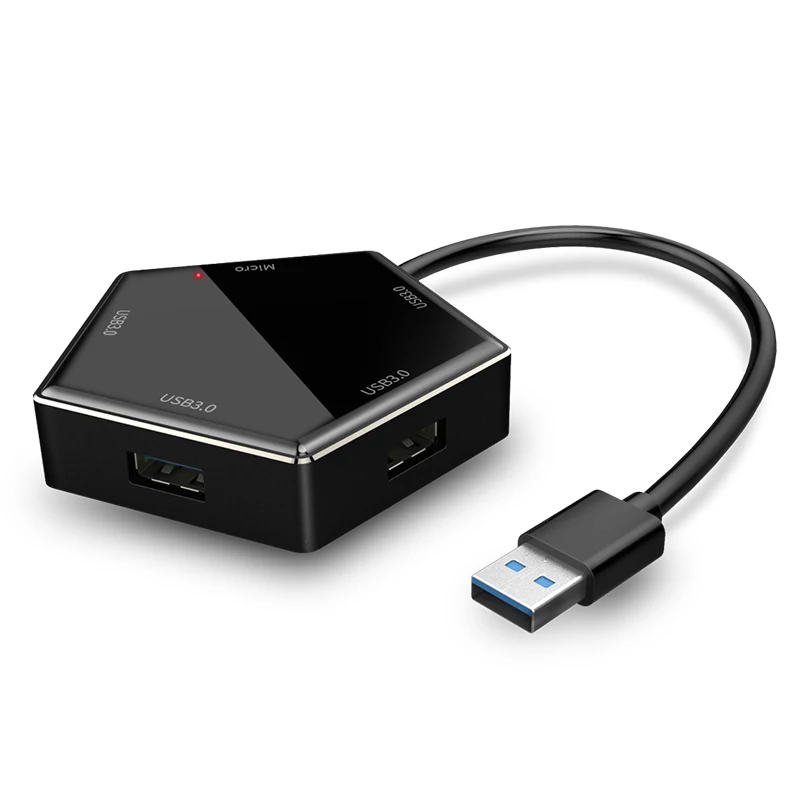 

USB HUB 4 Ports USB 3.0 External Hub Multi-USB Splitter Adapter with Micro USB Charging Port For Desktop PC Laptop Macbook