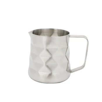 

350Ml Stainless Steel Prismatic Designed Milk Frothing Pitcher Milk Jug Espresso Coffee Craft Latte Milk Cream Cup