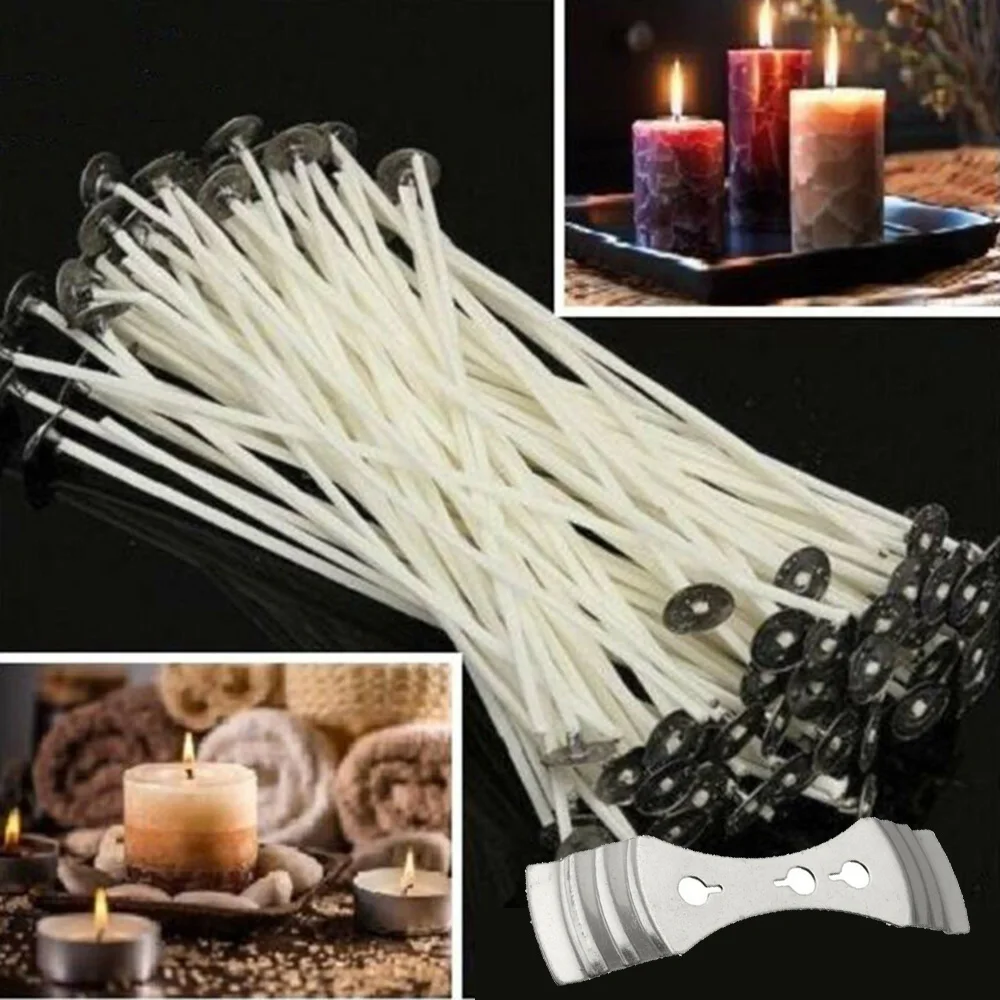 15 см свеча Candlewicks для изготовления 3 отверстий Держатель DIY Инструменты ладонь воск кронштейн хлопок предварительно Вощеные ремесла швейные принадлежности