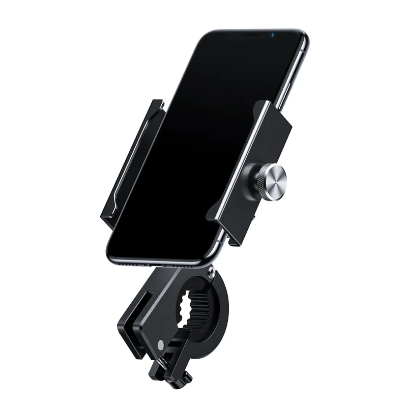 Держатель для телефона Baseus для мотоцикла, велосипеда, iPhone, samsung, подставка для мобильного телефона на руль, крепление для мотоцикла, держатель для велосипеда - Цвет: Black