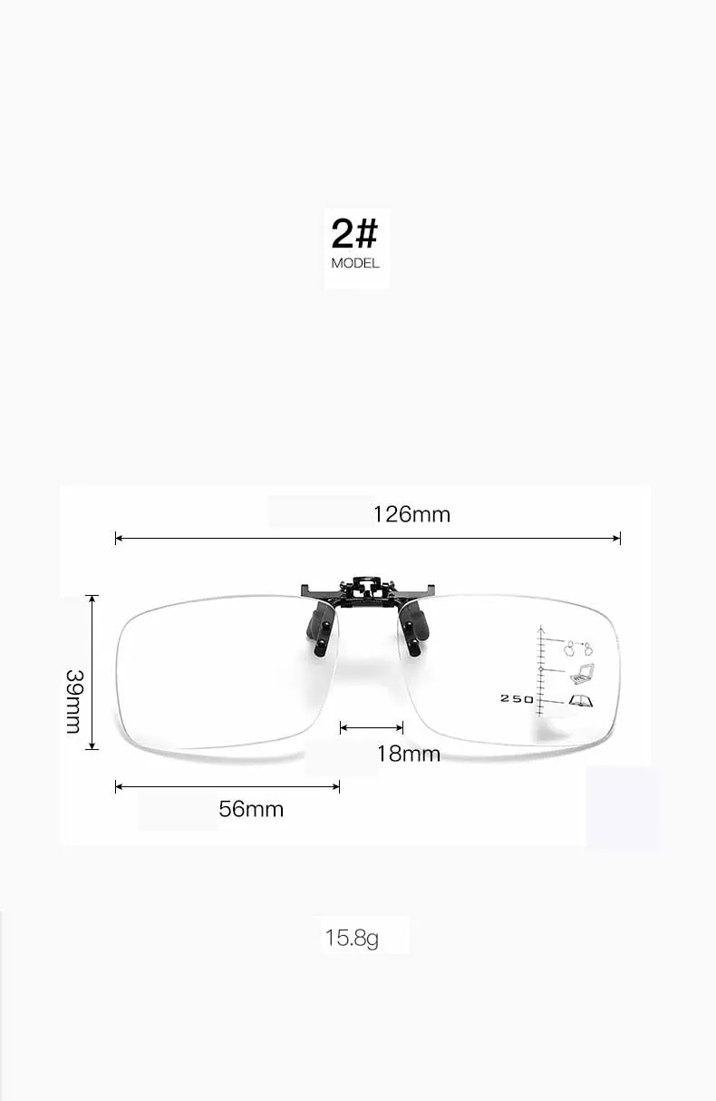 Многофокальные очки для чтения с клипсой, с защитой от синего света, leesbril mannen gafas presbicia hombre lunnette de vue, очки для дальнозоркости