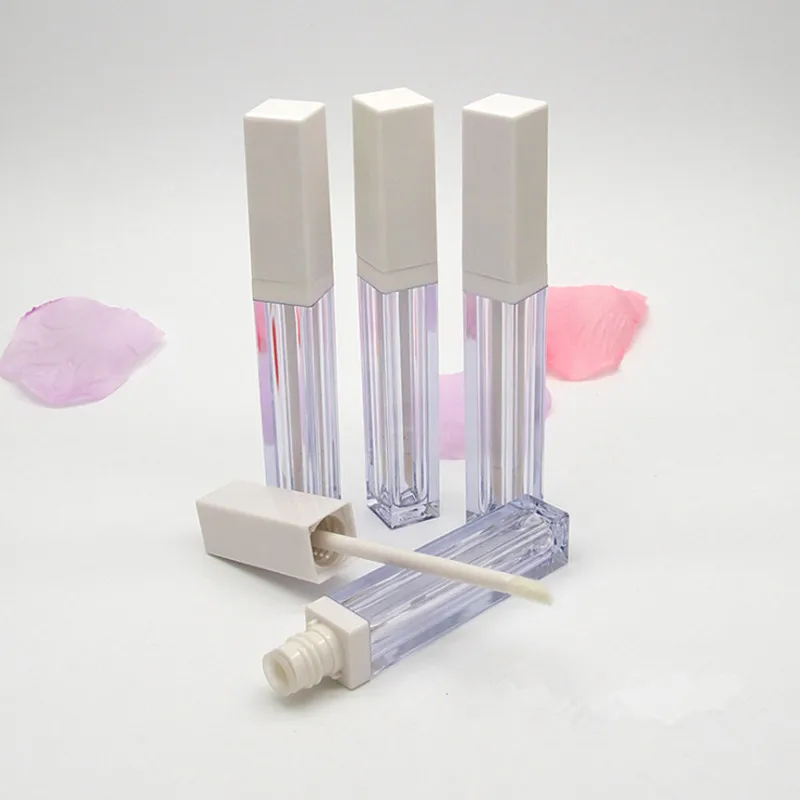 

10/30/50pcs 4ml Square Empty Lip Gloss Tube Clear Plastic Cosmetic Lip Gloss Container Concealer Refillable Lipgloss Bottle