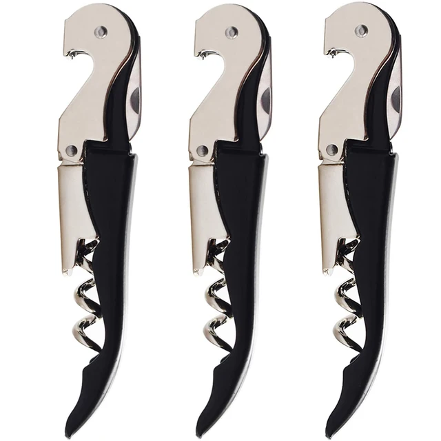 Professional Waiters Corkscrews For Wine Bottles, Double Hinged Openers