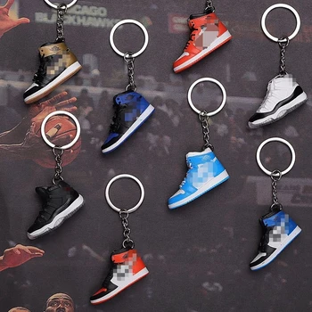

Drop shipping Sneakers AIR Banned AJ1 come back to future 3D mini Sneaker shoes keychain