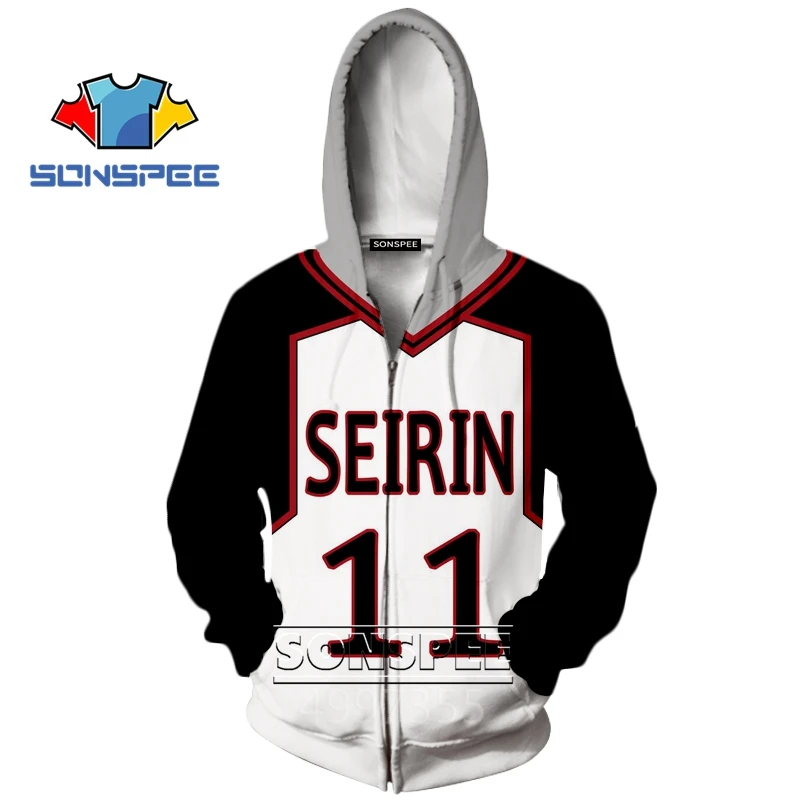 SONSPEE Баскетбол SEIRIN № 11 Harajuku для маленьких мальчиков и девочек подростков 3D печатных футболка/Толстовка/толстовки детская одежда дети X181
