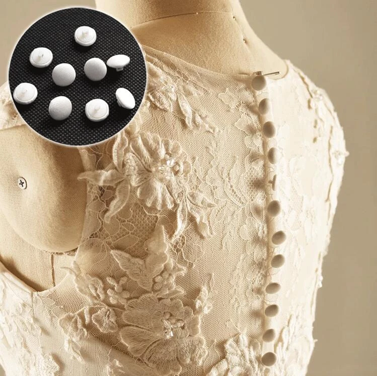 10 Pieces Round Buttons Sewing Wedding Dress Decorative Button