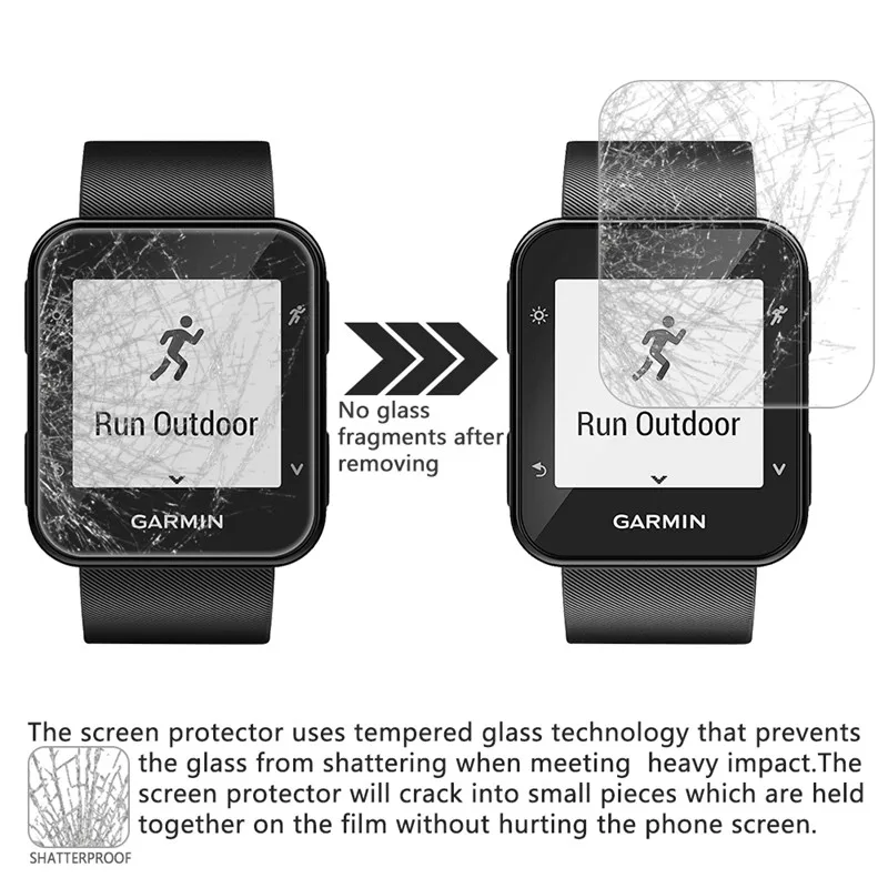 3 шт 9H закаленное стекло для Garmin Forerunner 35 HR умная Защитная пленка для часов против царапин защитная пленка охранные предметы