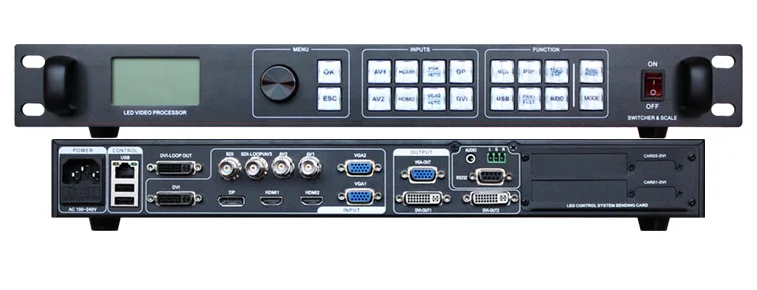 Настенный контроллер для видеостены sdi lvp915s, например, vdwall lvp615, Светодиодный настенный видеопроцессор, поддержка карт linsn ts802d для 2X2 видеостены