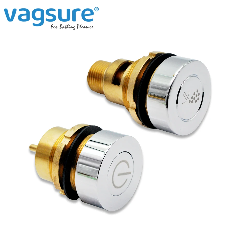 

Copper On/Off Push Bathtub Massage Air Switch Button Solid Brass Bath Adjustment Switch Hydraulic Power Control For Bath Spa