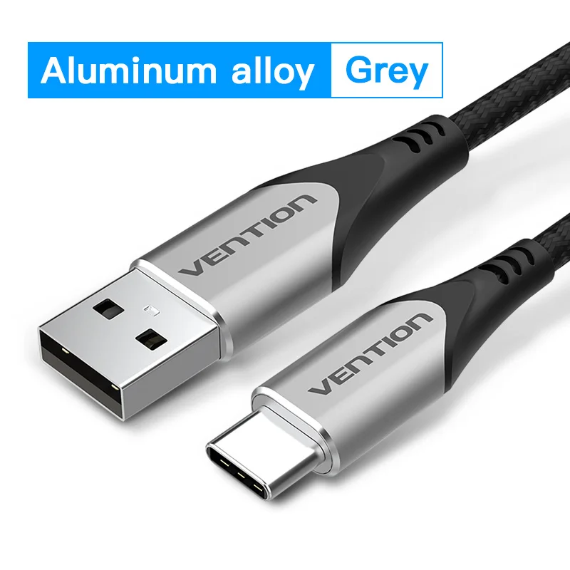 thumbnail image 1 of Cable USB tipo C Vention para Samsung Poco S21, carga rápida 3A, cable de datos USB C para Xiaomi Redmi Note 8, cable tipo C, 1 of 5