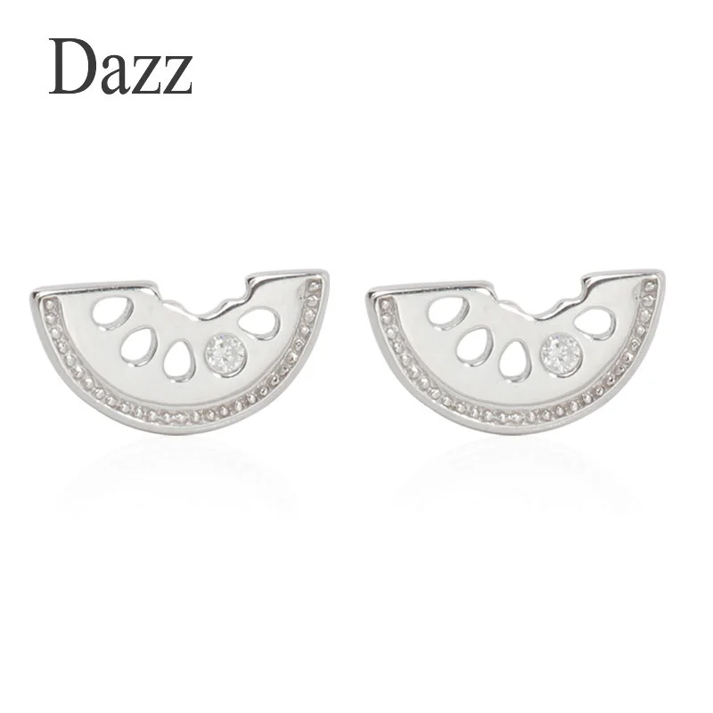 Женские серьги гвоздики Dazz модные элегантные из серебра 925 пробы с фруктовым