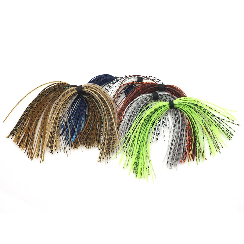 7 пряди Ков Разноцветные Силиконовые юбки Rompin для ловли рыбы|Наживки| |