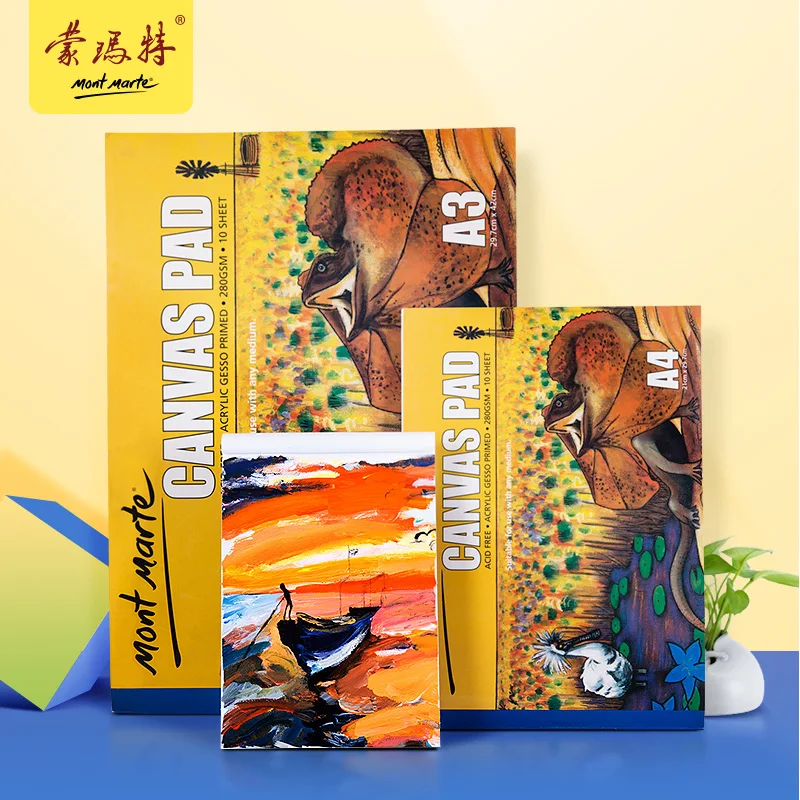 Online Hohe Qualität ölgemälde Leinwand Pad Für Anfänger 280g m² Praxis Leinwand Acryl Zeichnung Buch Kunst Liefert