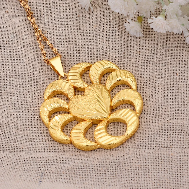 전통과 현대의 만남: 브라질리언 금도금 신부 체인 펜던트