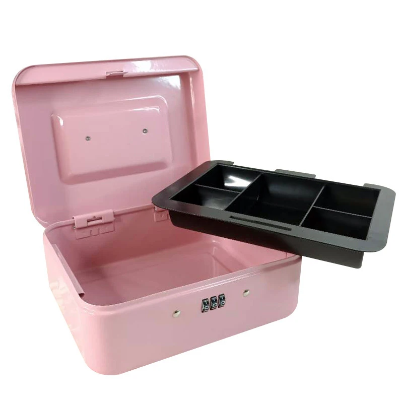 Caja de Seguridad portátil con contraseña para niños, almacenamiento de joyas, escuela, oficina, 4 tamaños, color rosa, nueva