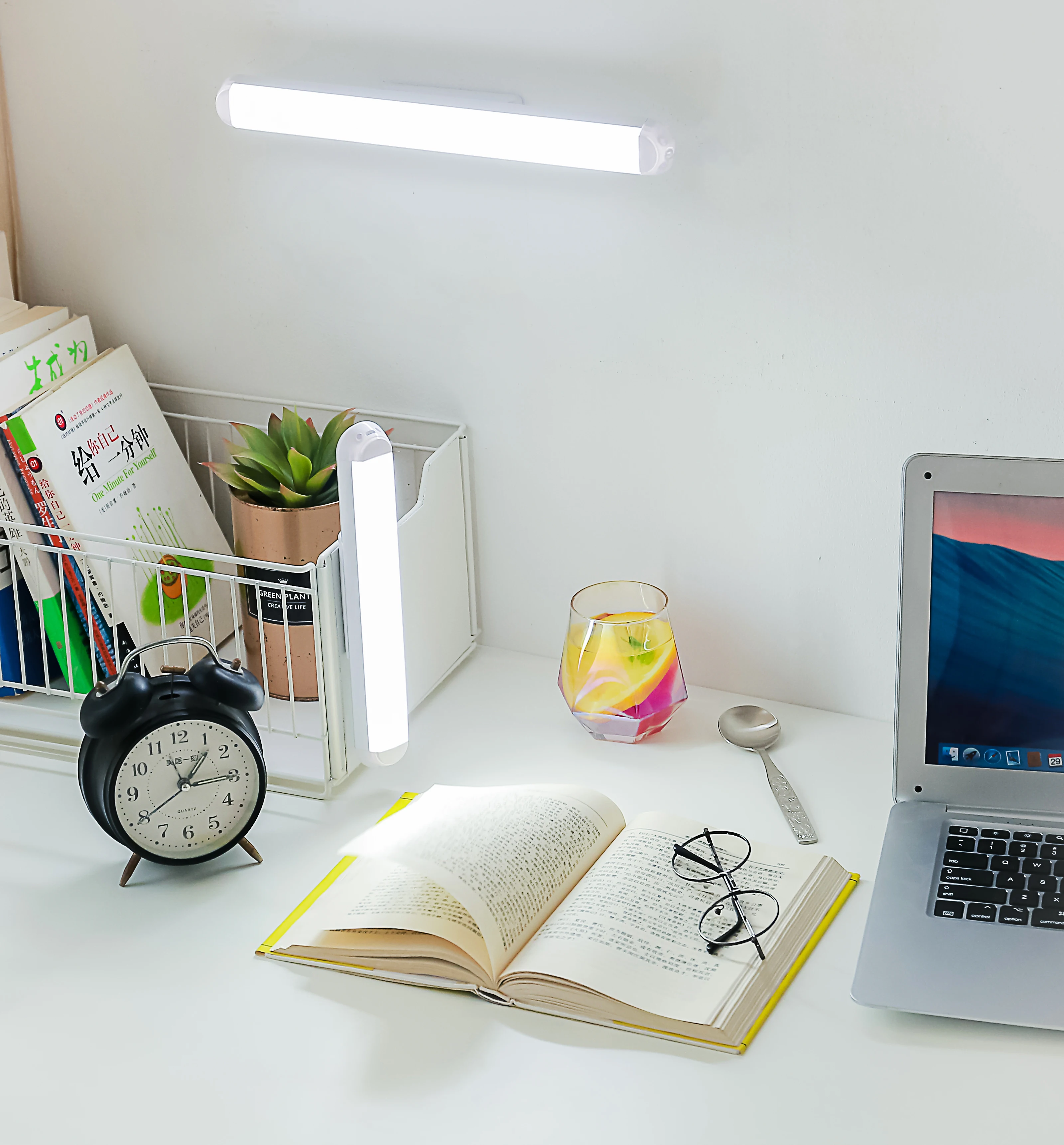 YAGE Magnetic LED Desk lamp Cabinet Light USB Rechargeable Remote Control Touch Dormitory Night Light For Study Bedroom Closet