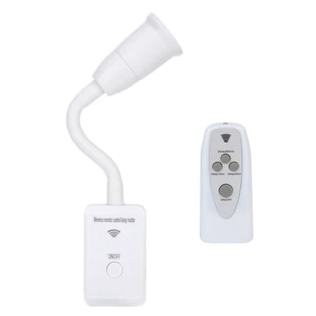 

Rotary Adjustable E27 LED Light Base Extension Conversion Socket Adapter Wireless Remote Control Bulb Lamp Holder