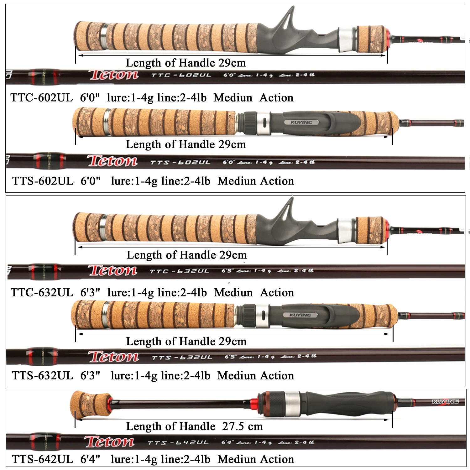 KUYING Teton UL Ultra-light Soft Fishing Rod 3