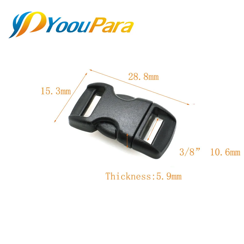 Webbing Size 10mm 10 шт./лот пластиковый ошейник для животных Пряжка для рюкзака Paracord браслетная застежка багажные аксессуары Пряжка 10 мм 15 мм 20 мм 25 мм - Цвет: Webbing Size 10mm