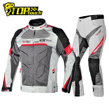 

MOTOBOY Men Motorcycle Jacket Motocross Jacket Breathable Motorbike Racing Riding Chaqueta Moto Suit With CE Protector