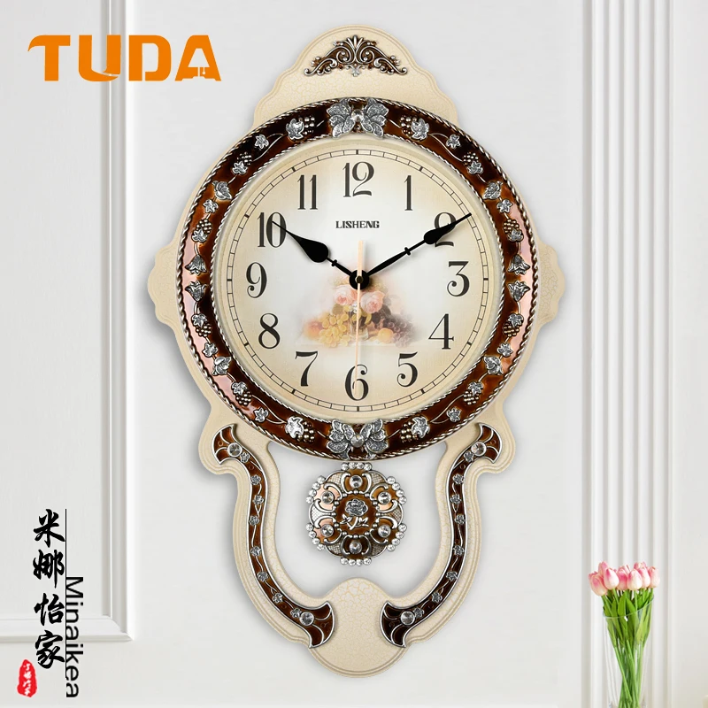Idyllic Silent Wall Clock Clock Dining Room Pendulum Cool Swing Table Wall Clock