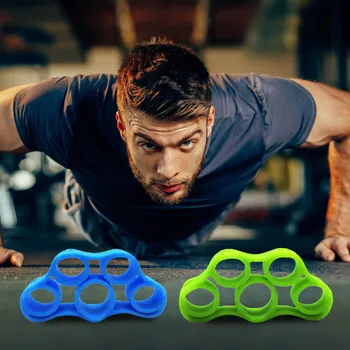 

6pcs Silicone Finger Stretcher Trainer Fitness Exercise O-ring Hand Grip Gripper Strengthener Set Workout Sports Equipment