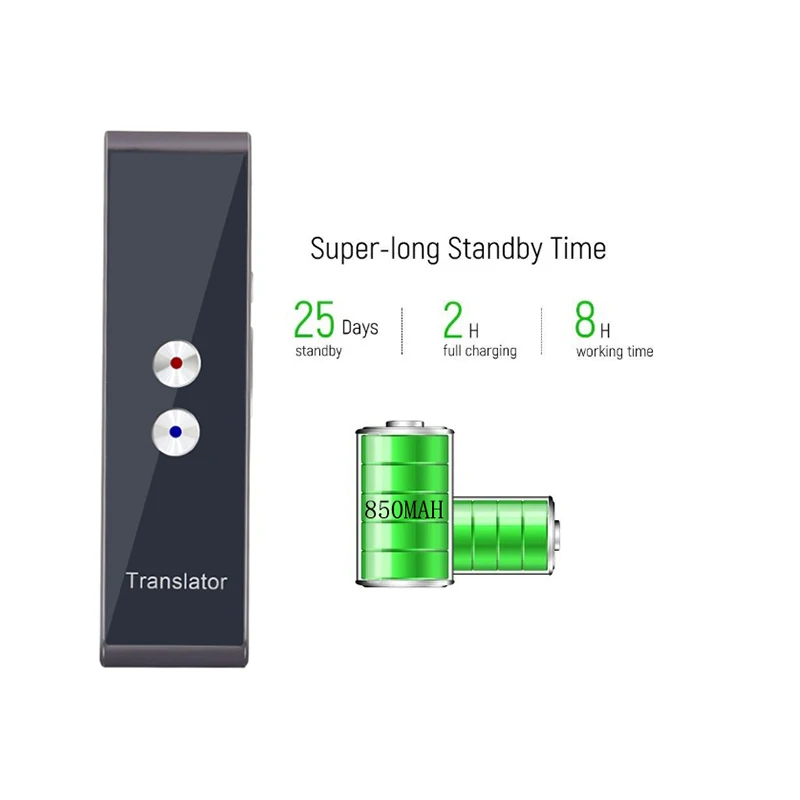 VLAMPO Portable T8 Smart Voice Speech Translator Two-Way Real Time 30 Multi-Language Translation Bluetooth Voice Translator VLAMPO Portable T8 Smart Voice Speech Translator Two-Way Real Time 30 Multi-Language Translation Bluetooth Voice Translator