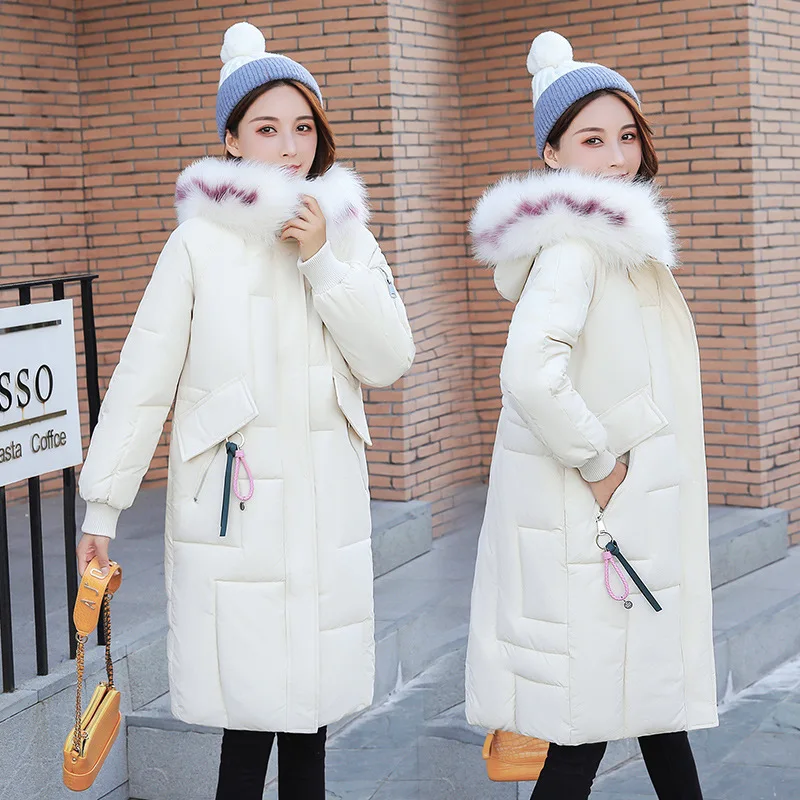 

2019 Winter New Style Brand Korean-style down Jacket Women's Mid-length Thick Warm Loose-Fit Cotton-padded Jacket Coat Fashion