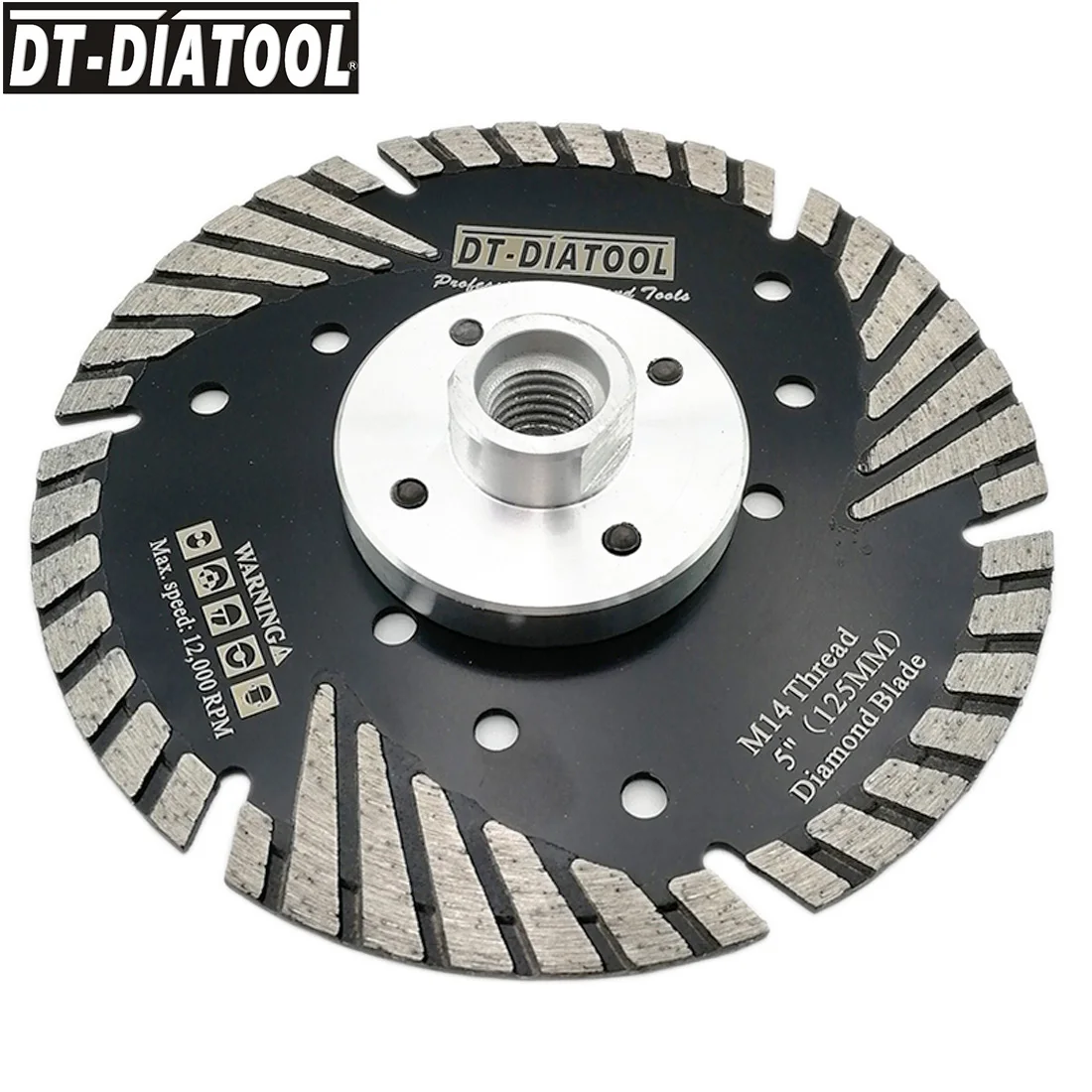 DT-DIATOOL 1 шт. 115 мм/4," M14 горячий пресс алмазный режущий диск с наклонной защитой зубы камень Бетон гранит мрамор пильный диск