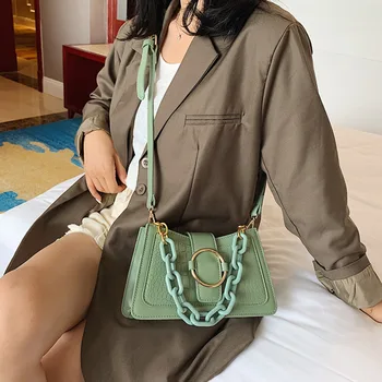 

Stone Pattern PU Leather Crossbody Bags For Women 2020 Small Shoulder Messenger Bag Female Luxury Chain Handbags And Purses Sac