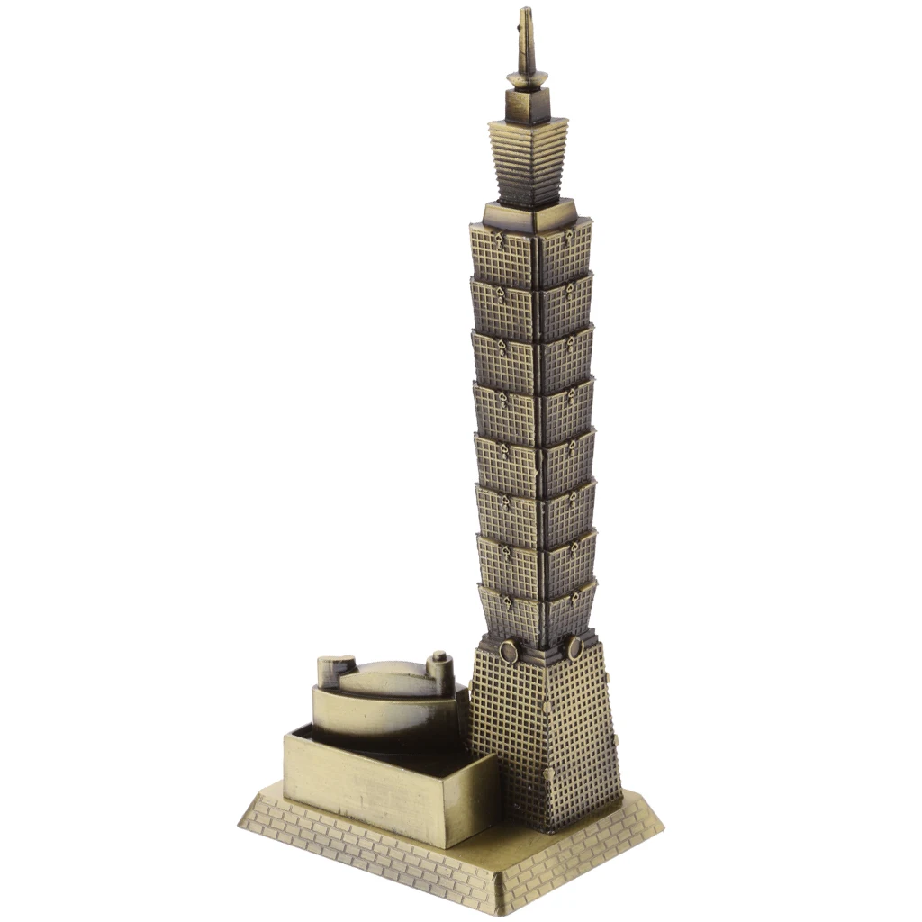 MagiDeal Bronze Taipei 101 Tower Building Architecture Model of Taiwan Desktop Ornament Travel Souvenir Gift